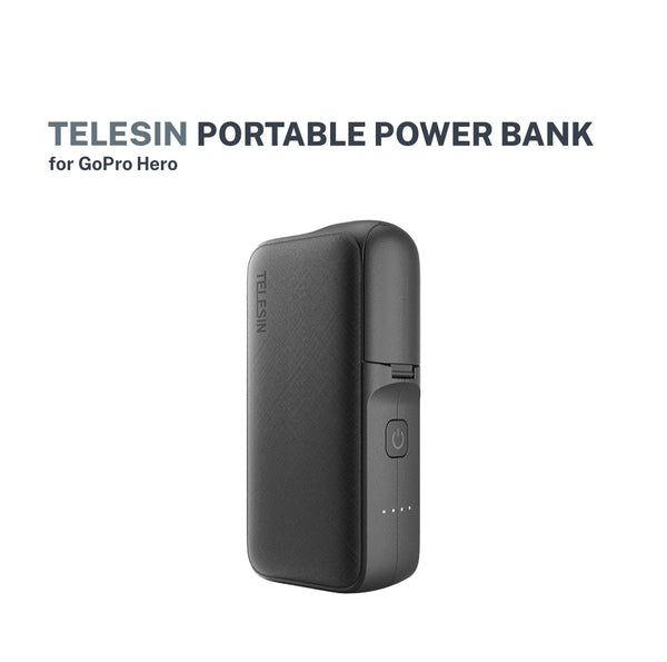 Telesin Portable power bank for GoPro Hero 12/11/10/9/8/7/6/5 batteries