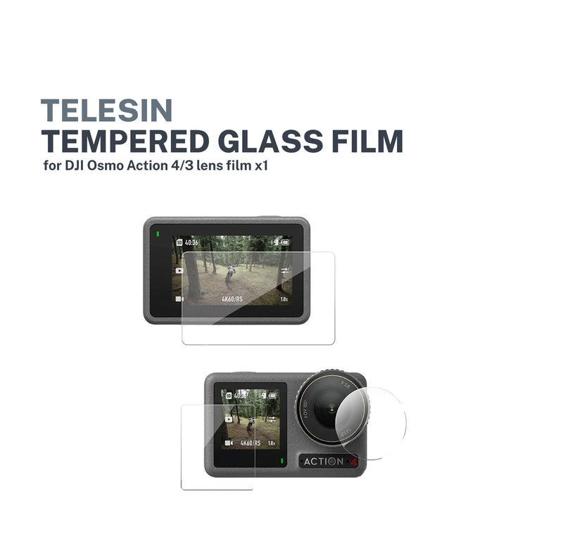 Telesin Tempered glass film for DJI Osmo Action 4/3 lens film x1