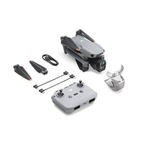 DJI Air 3S drone, cables, and the remote