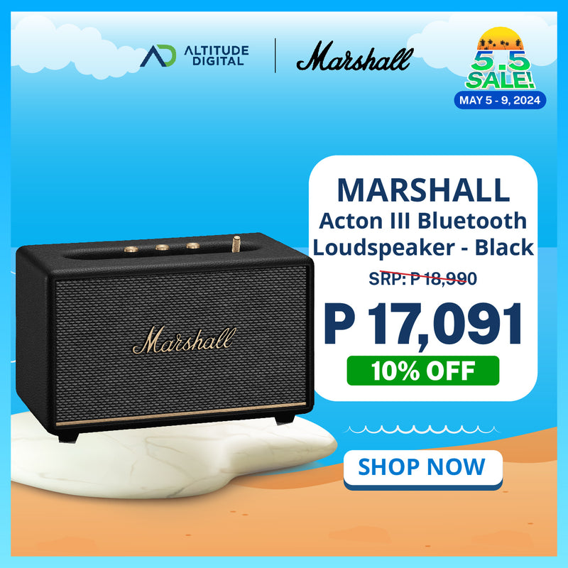 Marshall Action III Bluetooth Speaker System (Black)