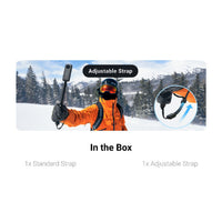 Snowboarding selfie using the Insta360 Accessories Selfie Stick Wrist Wrap