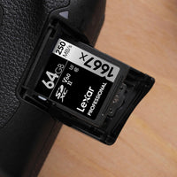 How to insert Lexar 1667x SD Card into camera memory card slot