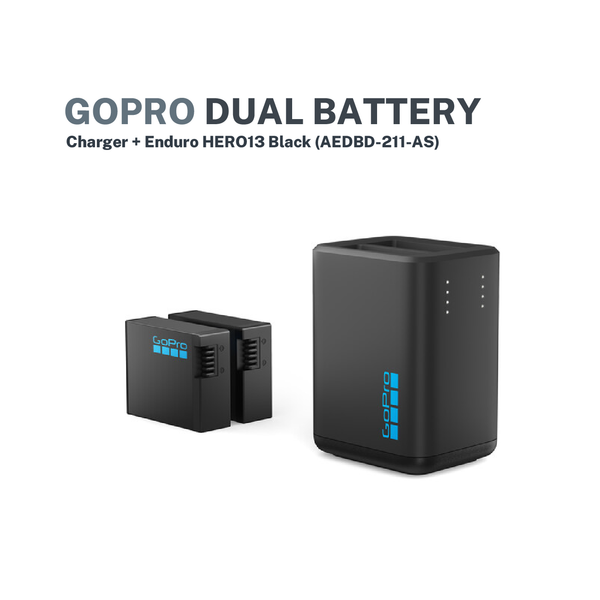 GoPro Dual Battery Charger + Enduro HERO13 Black (AEDBD-211-AS)