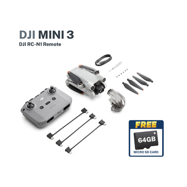 DJI Mini 3 Pro with RC-N1 Remote and FREE Lexar 64gb SDXC Card