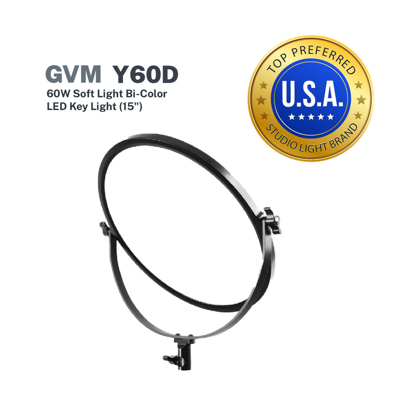 GVM-Y60D 60W Soft Light Bi-Color LED Key Light (15")