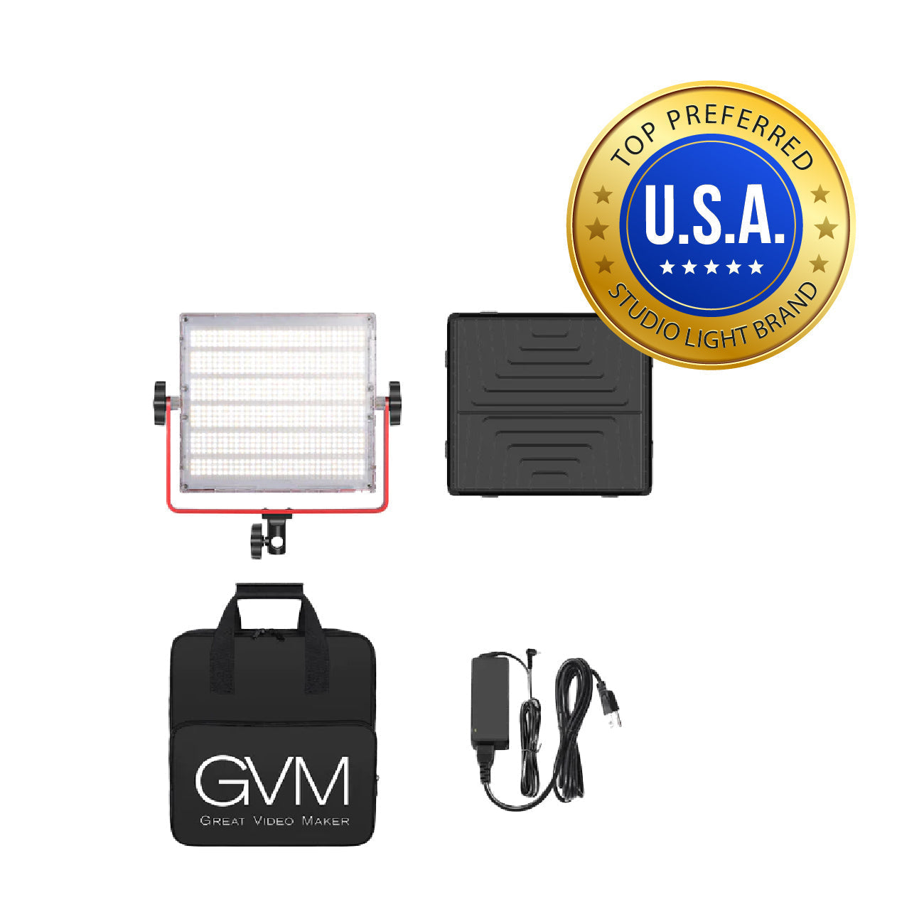GVM 1200D 50W RGB LED Studio Video Light Bi-Color Light Panel