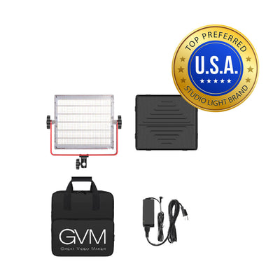 GVM 1200D 50W RGB LED Studio Video Light Bi-Color Light Panel