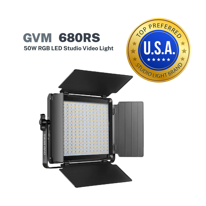 GVM 680RS 50W RGB LED Studio Video Light