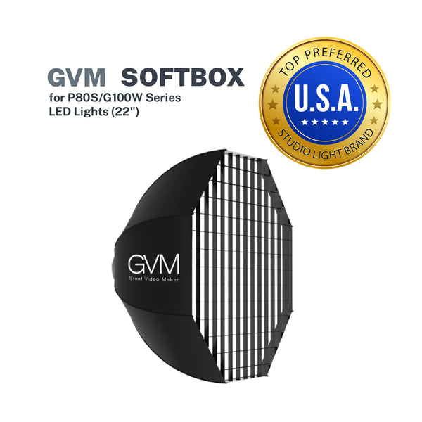 GVM Softbox for P80S/G100W Series LED Lights (22")
