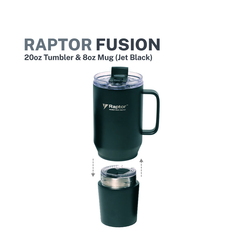 Raptor Drinkware Fusion 28 oz, 2-in-1 Double-Wall Vacuum Insulated Tumbler