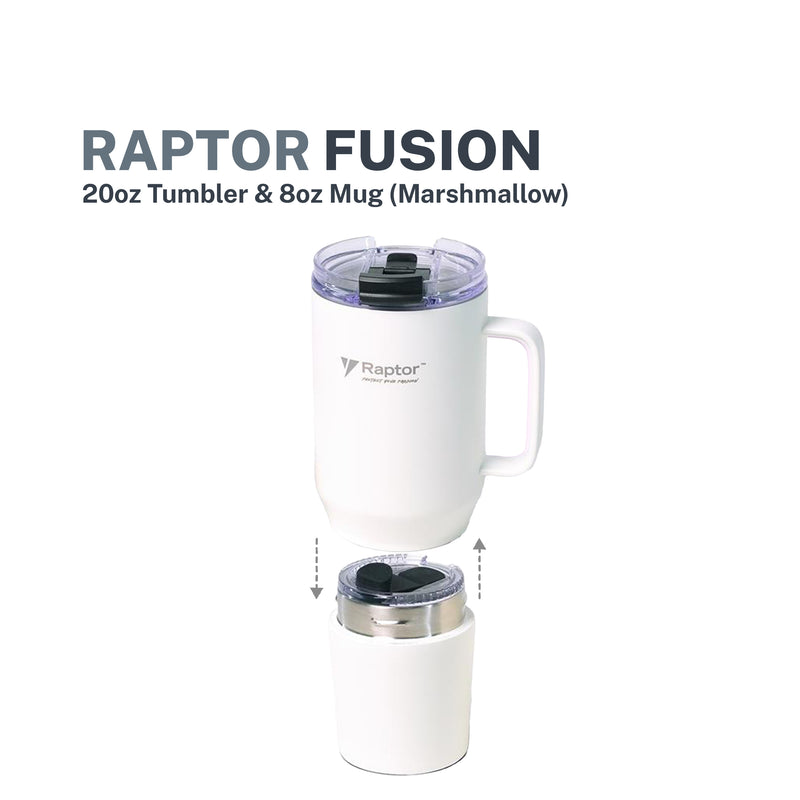 Raptor Drinkware Fusion 28 oz, 2-in-1 Double-Wall Vacuum Insulated Tumbler