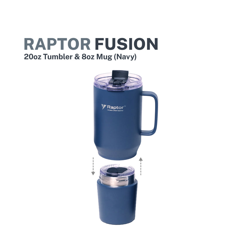 Raptor Drinkware Fusion 28 oz, 2-in-1 Double-Wall Vacuum Insulated Tumbler