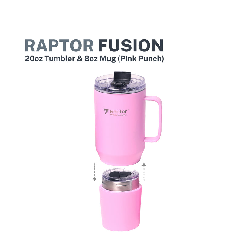 Raptor Drinkware Fusion 28 oz, 2-in-1 Double-Wall Vacuum Insulated Tumbler