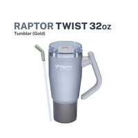 Raptor Drinkware Twist Tumbler 32 oz Gold