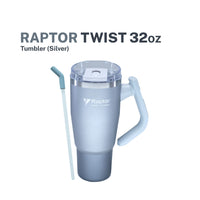 Raptor Drinkware Twist Tumbler 32 oz Silver