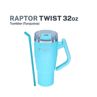 Raptor Drinkware Twist Tumbler 32 oz Turquoise