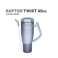 Raptor Drinkware Twist Tumbler 40 oz Gold