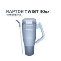 Raptor Drinkware Twist Tumbler 40 oz Silver