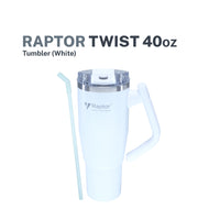 Raptor Drinkware Twist Tumbler 40 oz White