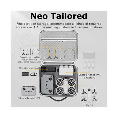 DJI Neo Drone and accessories inside the STARTRC Carrying Bag