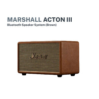 Marshall Acton III Bluetooth Speaker System Brown