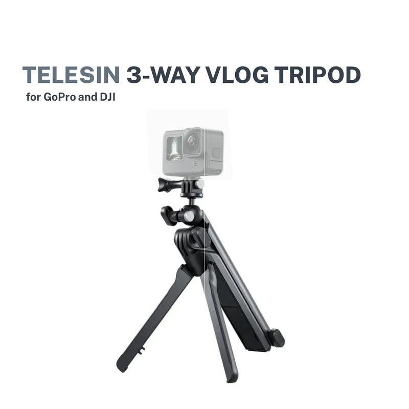 Telesin 3-Way Vlog Tripod for GoPro and DJI