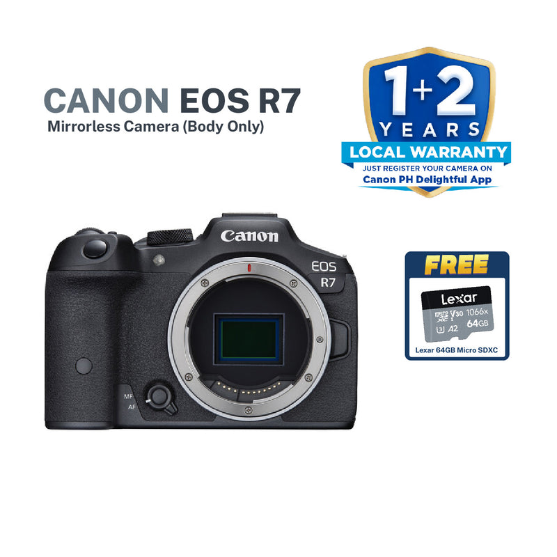 Canon EOS R7 Mirrorless Camera Body With FREE Lexar 64gb SDXC