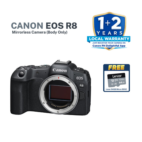 Canon EOS R8 Body Only With FREE Lexar 64gb SDXC