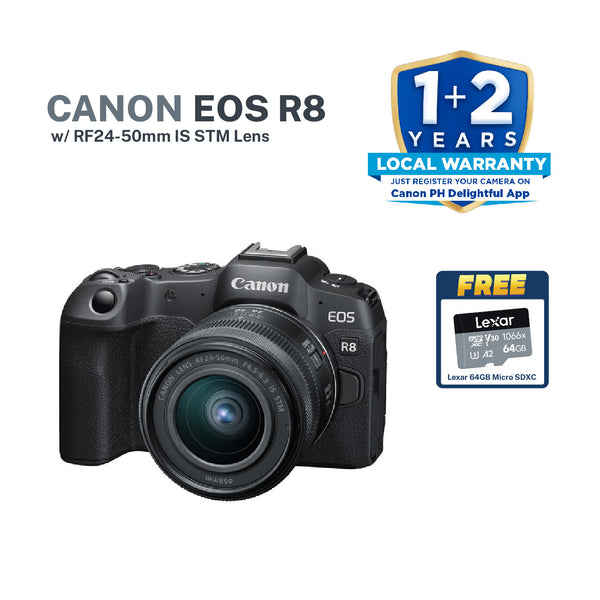 Canon EOS R8 RF24-50mm IS STM With FREE Lexar 64gb SDXC