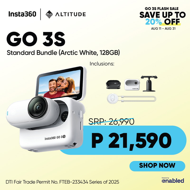 Insta360 GO 3S (128GB) 4K Tiny Waterproof Action Camera