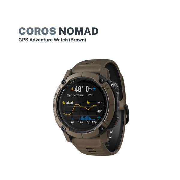 COROS NOMAD GPS Adventure Watch- Brown