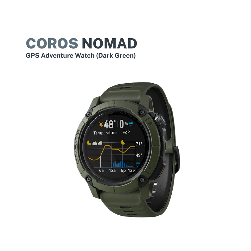 COROS NOMAD GPS Adventure Watch- Dark Green