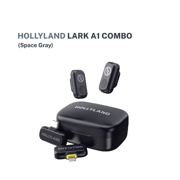 Hollyland Lark A1 Combo Dual Channel Digital Wireless Microphone System (Space Gray)