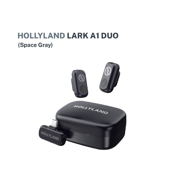 Hollyland Lark A1 Duo Dual Channel Digital Wireless Microphone System (Space Gray)