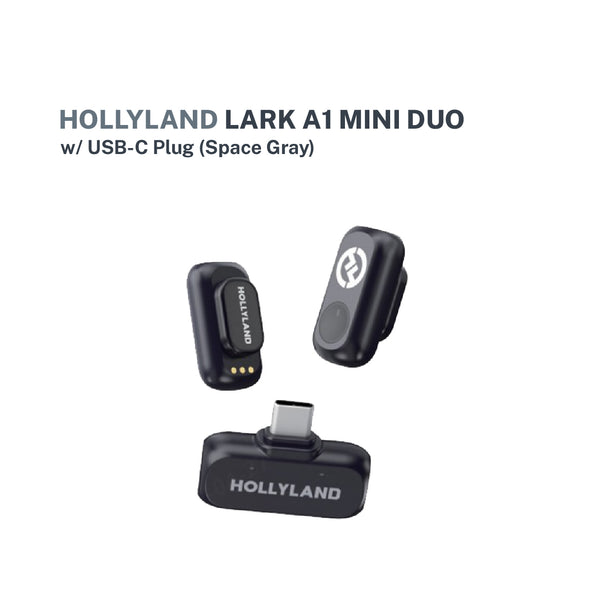 Hollyland Lark A1 Mini Duo w/ USB-C Plug Dual Channel Digital Wireless (Space Gray)