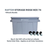 Raptor Storage Ridge Box 74 + Wheels Bundle Buy 2, Get 50% off on 2nd  Ridge Box w/o wheels