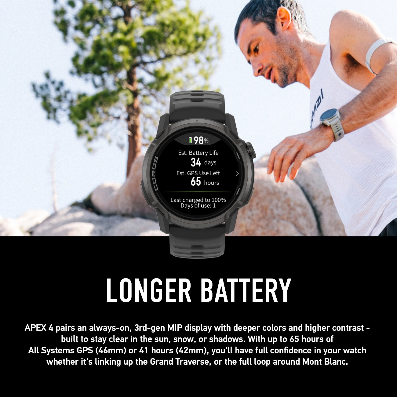 COROS APEX 4 GPS Watch