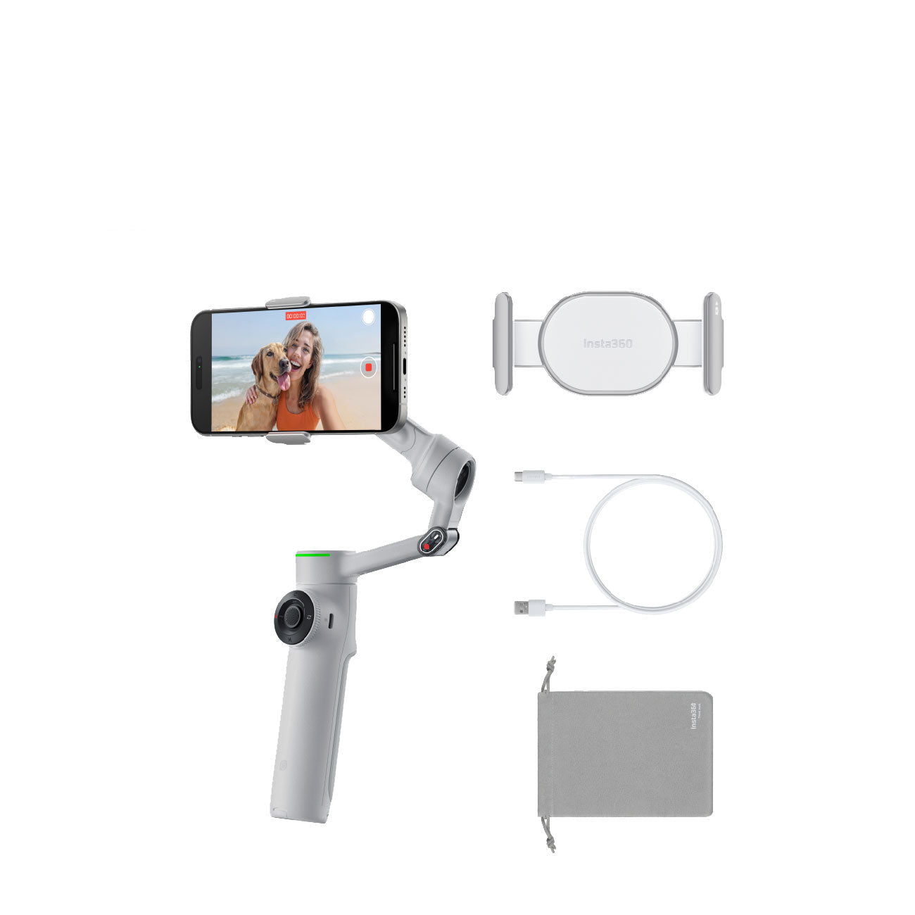 Insta360 Flow 2 Pro Stone Gray Standard Bundle