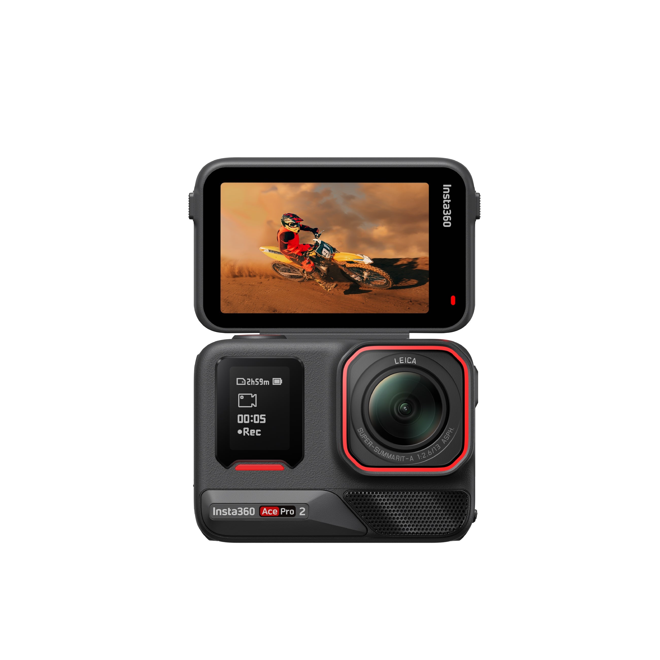 using the Insta360 Ace Pro 2 to record extreme sports like dirt bike riding