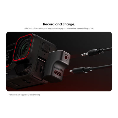 Charge and record at the same time with the Insta360 Ace Pro 2 Mic Adapter