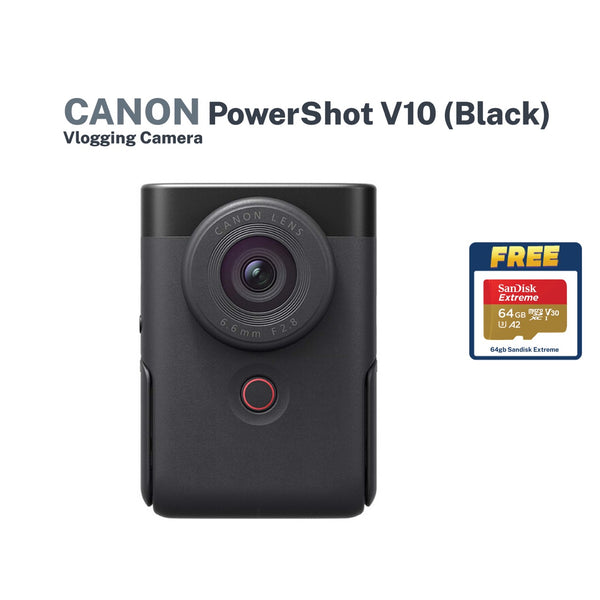 ファッションの Canon PowerShot V10 ブラック microSD 128GB