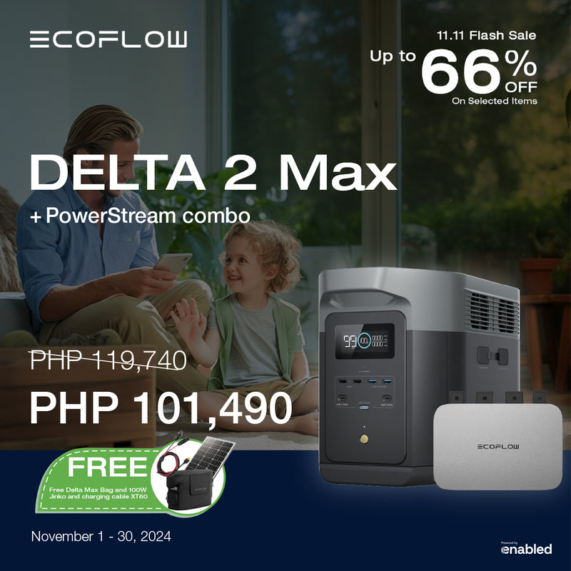 Ecoflow Delta 2 Max Portable Power Station + Powerstream Combo