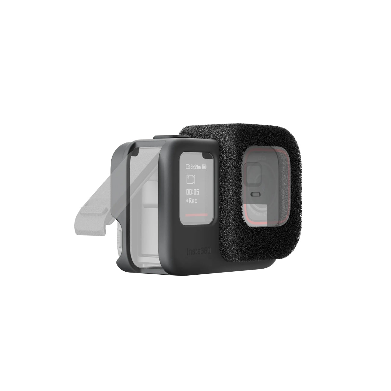 Side view of the Insta360 Ace Pro Mic Windshield Cover