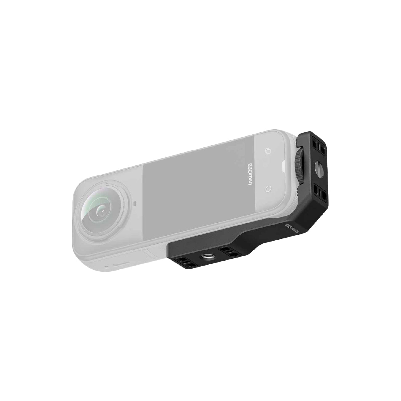 Insta360 X5 mounted on theV vertical-horizontal mount