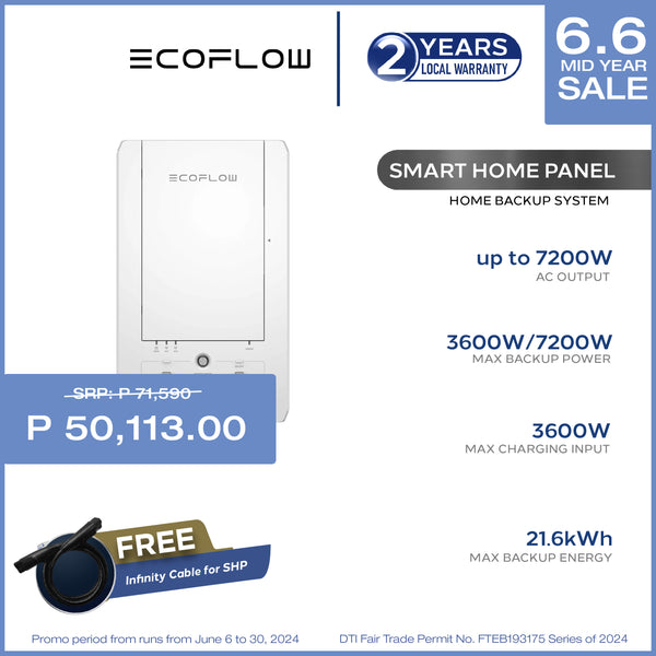 Ecoflow Smart Home Panel w/ Free Infinity Cable