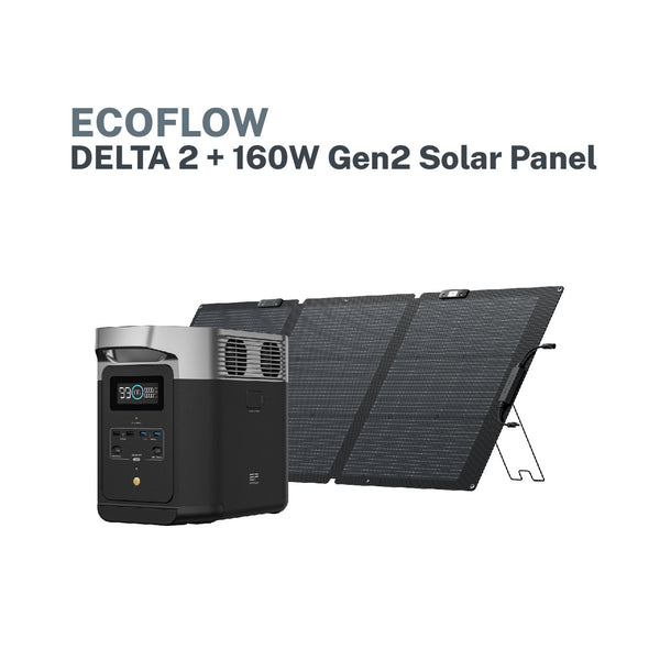 EcoFlow DELTA 2 + 160W Portable Solar Panel (Single-Face)