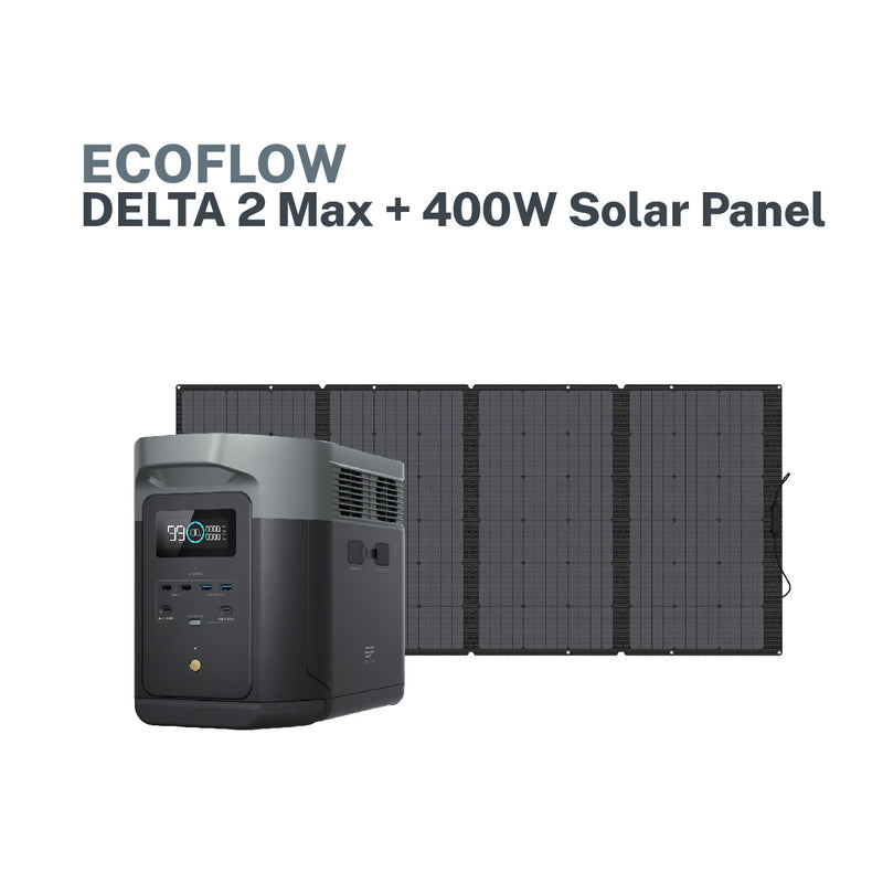 EcoFlow DELTA 2 Max + 400W Portable Solar Panel