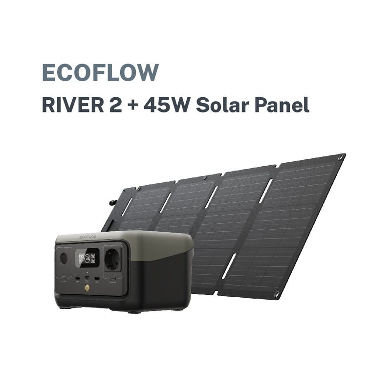 ECOFLOW River 2 Portable Power Station + Solar Panel Bundle