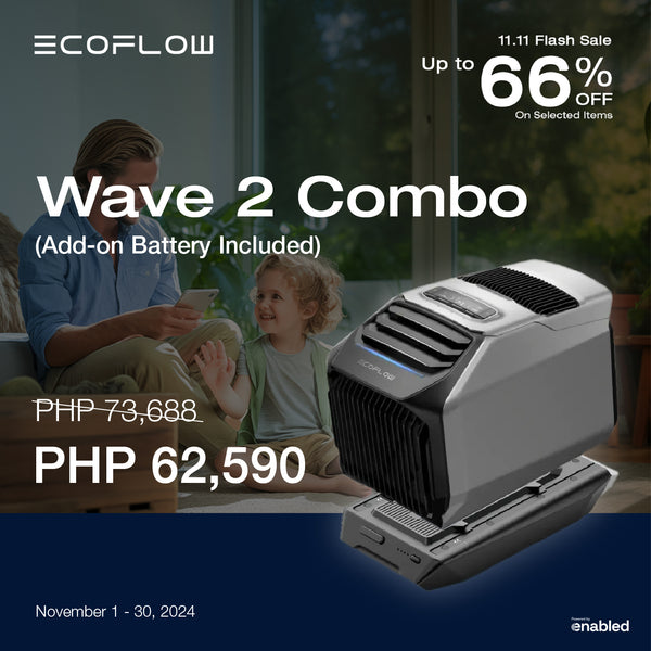 EcoFlow Wave 2 Combo (Include Add-on Battery) w/ Free Outdoor Camping Chair