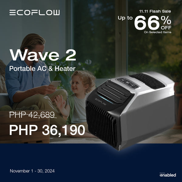 EcoFlow WAVE 2 Portable Air Conditioner w/ Free Outdoor Camping Chair